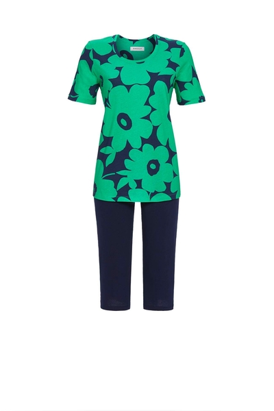 5211202 Ringella Dames Pyjama capri met bloem-dessin