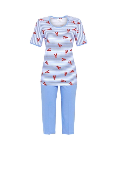 5211223 Ringella Dames Pyjama capri kreeft-dessin