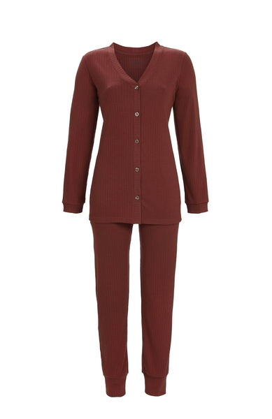 5511211 Ringella Dames Pyjama boordjes doorknoop uni interlock