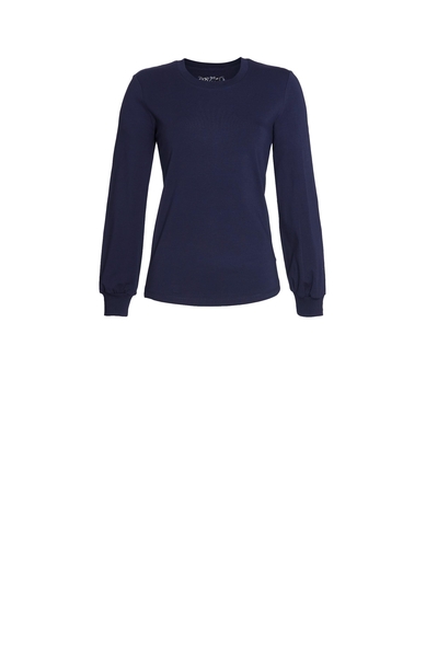 5551407 Bloomy Shirt met boordjes uni